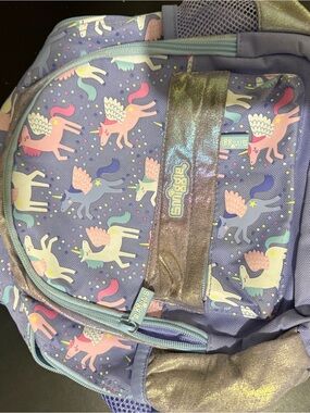Kids Purple Unicorn Print Backpack